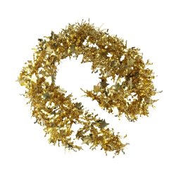 Curve Gold Tinsel With Stars TS1021G