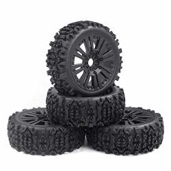 Rc Tires 17MM Rc Wheels And Tires Preglued Rim And Tires 1 8 Scale Off-road Car Buggy Tires Wheels For Redcat Team Losi Vrx Hpi