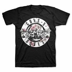 Guns N' Roses Floral Fill Bullet-blk Black T-Shirt Black Large