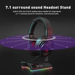 Eksa W1 7.1 Virtual Surround Sound Rgb Headset Stand