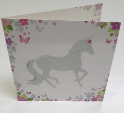 Shimmering Unicorn Card