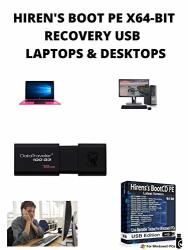 Hiren's Boot USB Pe X64 Bit Software Repair Tools Suite 2019 Latest Version 16.3 Best PC Computer Repair Recovery Windows 7 8 8.1 AND10