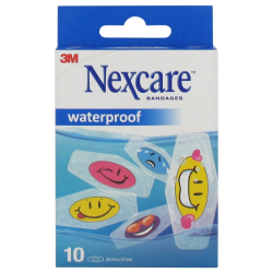 Nexcare Waterproof Tattoo Emoji Plasters 10 Plasters