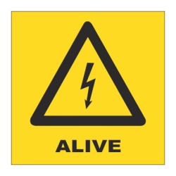 Electricity - Alive " Safety Sign