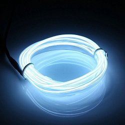 1M LED Flexible El Wire Neon Glow Light Rope Strip 12V For Christmas Holiday Par White