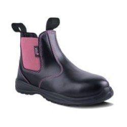 Daisy Ladies Steel Toe Safety Boot Black And Pink