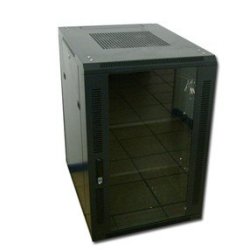 Acconet 18U 19" Assembled Rack 1000MM Deep Black Clear Glass Door With Lock 4 220V Fans 2SHELV