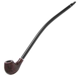 GStar 16 Long Pear Wood Churchwarden Wooden Pipe With Cleaning Tool Kit And Gift Box