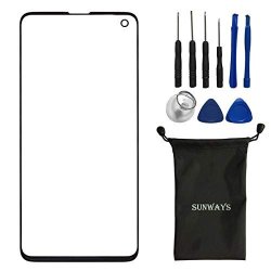 Sunways Outer Glass Screen Replacement For Samsung Galaxy S10 SM-G973F Black