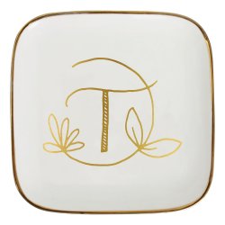 Trinket Jewelry Plate - Letter T