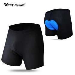 Sweat Quick Day Riding Gel Silicone Cushion Shorts Bicycle Bike Breathable 3D Pad B... - Black XXL
