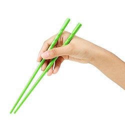 Uxcell Plastic Kitchen Dishware Nonslip Chopsticks 10 Pairs Green