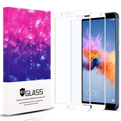 Huawei Honor 7X Mate Se Screen Protector 2 Packs 2.5D Full Coverage 9H Hardness Tempered Glass Screen Protector Film For Huawei Honor 7X-WHITE