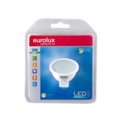 Eurolux LED Light Bulb MR16 3W GU5.3 Warm White