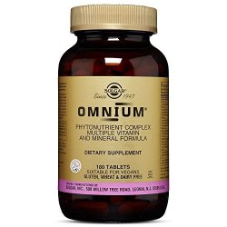 Solgar Omnium Phytonutrient Complex Multiple Vitamin & Mineral Formula 180 Tablets