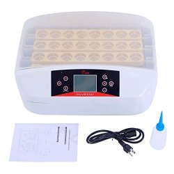Digital Egg Incubator Hatcher Electric Incubator Fully Automatic Egg Turning Incubator 32 Eggs Poultry Hatcher Temperature Control Built-in Egg Candler With LED Display For