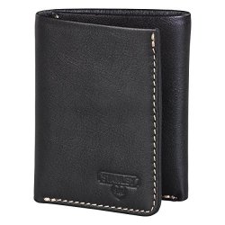 Wild & Wolf - L&G Stanley Tri-fold Wallet Black And Tan