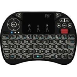 Rii Qwerty Rgb Backlighting Media Touchpad With Scroll Wheel Black