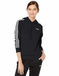 Adidas Women's 3-STRIPES Pullover Hoodie Black Medium