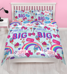 Deals On New Jojo Siwa Dreams Bows Rainbow Reversible Double Duvet