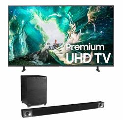 Samsung RU8000 82 4K Uhd Tv With Klipsch Bar 48 Sound Bar + Wireless Subwoofer Home Theater System