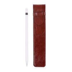 Cosmos Pu Leather Case Sleeve Pouch For Apple Pencil Executive Fountain Pen Ballpoint Pen Stylus Touch Pen Wacom Creative Stylus 2 Brown