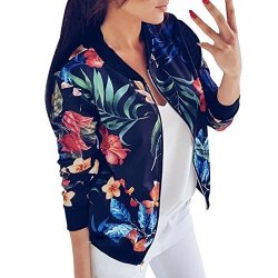 HN Small Floral Printed Bomber Jacket in Blue