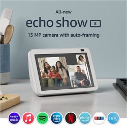 Amazon All-new Echo Show 8 2021 Release 2ND Gen Smart Display With Alexa And 13MP Camera Glacier White