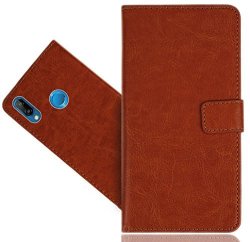 Huawei P20 Lite Case Foneexpert Genuine Leather Kickstand Flip Wallet Bag Case Cover For Huawei P20 Lite