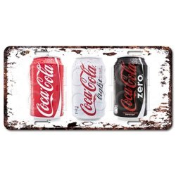 Coca Cola Can Auto Car License Plate Sign Chic Rust Vintage Decor Sign Home Bar Pub Shop Store Cafe Wall Decor Sign Digital Printed