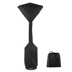 Willstar Patio Heater Cover 420D Oxford Stand Up Round Patio Heater Cover Waterproof Dustproof All Weather Protection 34" DX18.5 DX95 H Black