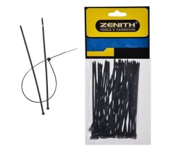 Zenith Cable Ties Black 2.5MM X 100MM - 250 Pieces Per Pack Pack Of 10