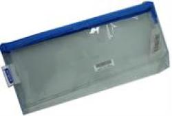 Clear Pvc 23CM Pencil Bag Blue -single Compartment 1 X Slide Zip Closure Store And Organise Your Pens Pencils Erasers And Other Stationery