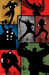 Trends International Marvel Comics Avengers Simplistic Grid Wall Poster 22.375" X 34