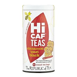 The Republic Of Tea Hicaf Cinnamon Toast Black Tea 50 Tea Bags Premium Blended High-caffeine Black Tea