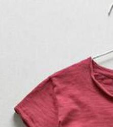 2-10 Years Cotton Fiber Short Sleeve T-shirt Boys - Red 4t