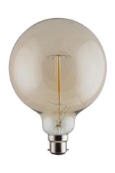 Eurolux Amber Cb Filament Light Bulb Maxi Globe B22 60W