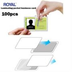ROYAL Laminating Pocket Business Card 100PCS Retail Packaging No Warranty