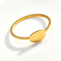 Petite Oval 18CT Gold Ring - 54 18CT Gold