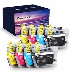 Allwork LC3013 Compatible Ink Cartridges Replacement For Brother LC3013 LC3011 Ink Cartridges Works With Brother MFC-J690DW MFC-J491DW MFC-J497DW MFC-J895DW Inkjet Printer 8 Packs Kcmy
