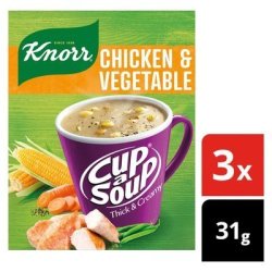 Knorr Cup-a-soup Thick & Creamy Chicken & Vegetable Instant Soup 3 X 31G