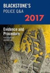 Blackstone& 39 S Police Q&a: Evidence And Procedure 2017 Paperback