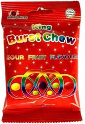 King - Burst Chews - Sour Fruit Candy 40G