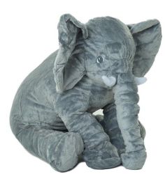 Elephant Plush Pillow - Grey 30CM