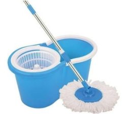 360 Rotating Spin Magic Mop Plus Cleaner Bucket - Blue