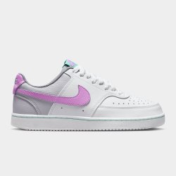 Nike Womens Court Vision White purple Sneakers