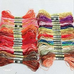 Zamtac 10 20 30 50 100 500 Skeins Silk Embroider Embroidery Thread Silk Floss Handmade Embroidery Cross Stitch Threads - Color: 30 Skeins