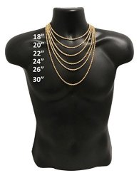 18K Gold Plated Stainless Steel Rope Chain 18