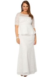 Plus Size Lace Peplum Dress Xl 2xl 3xl