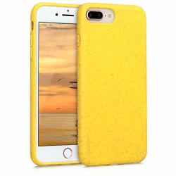 Kalibri Case For Apple Iphone 7 Plus 8 Plus - Phone Cover Made Of Tpu And Eco-friendly Natural Wheat Straw - Yellow